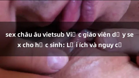 sex châu âu vietsub Việc giáo viên dạy sex cho học sinh: Lợi ích và nguy cơ